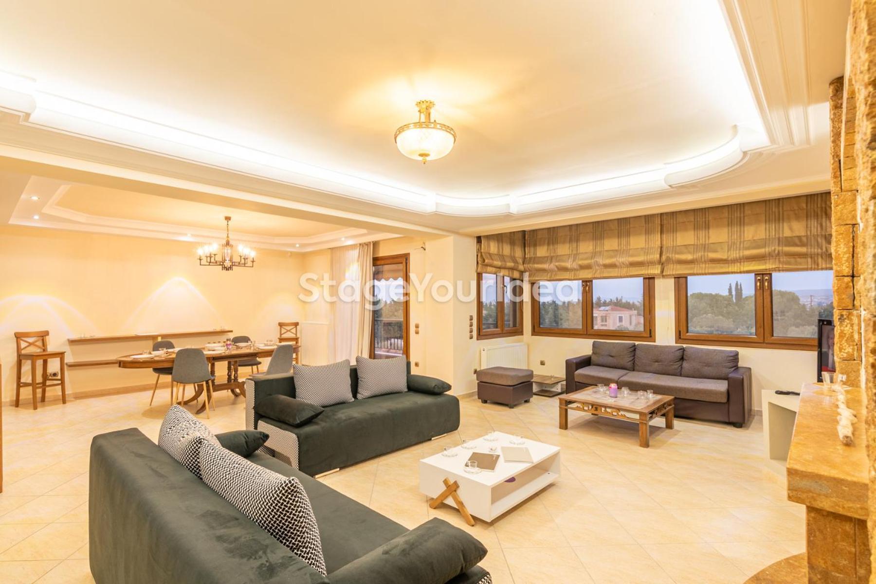 Luxury Appartment, Only 7 Minutes From Thessaloniki Airport And 15 Minutes From City Center ,For 8-23 People Also For Gatherings And Parties Neon Rysion المظهر الخارجي الصورة