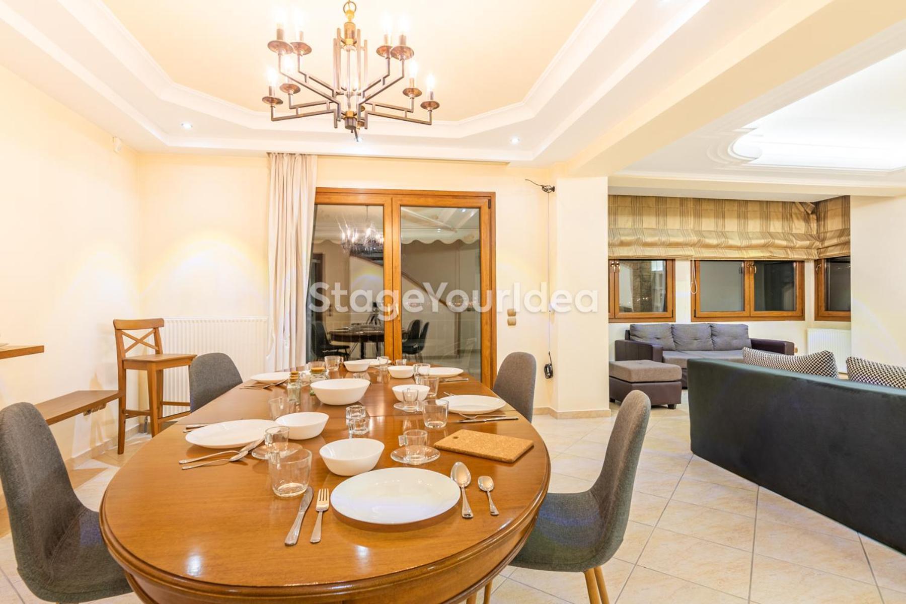 Luxury Appartment, Only 7 Minutes From Thessaloniki Airport And 15 Minutes From City Center ,For 8-23 People Also For Gatherings And Parties Neon Rysion المظهر الخارجي الصورة