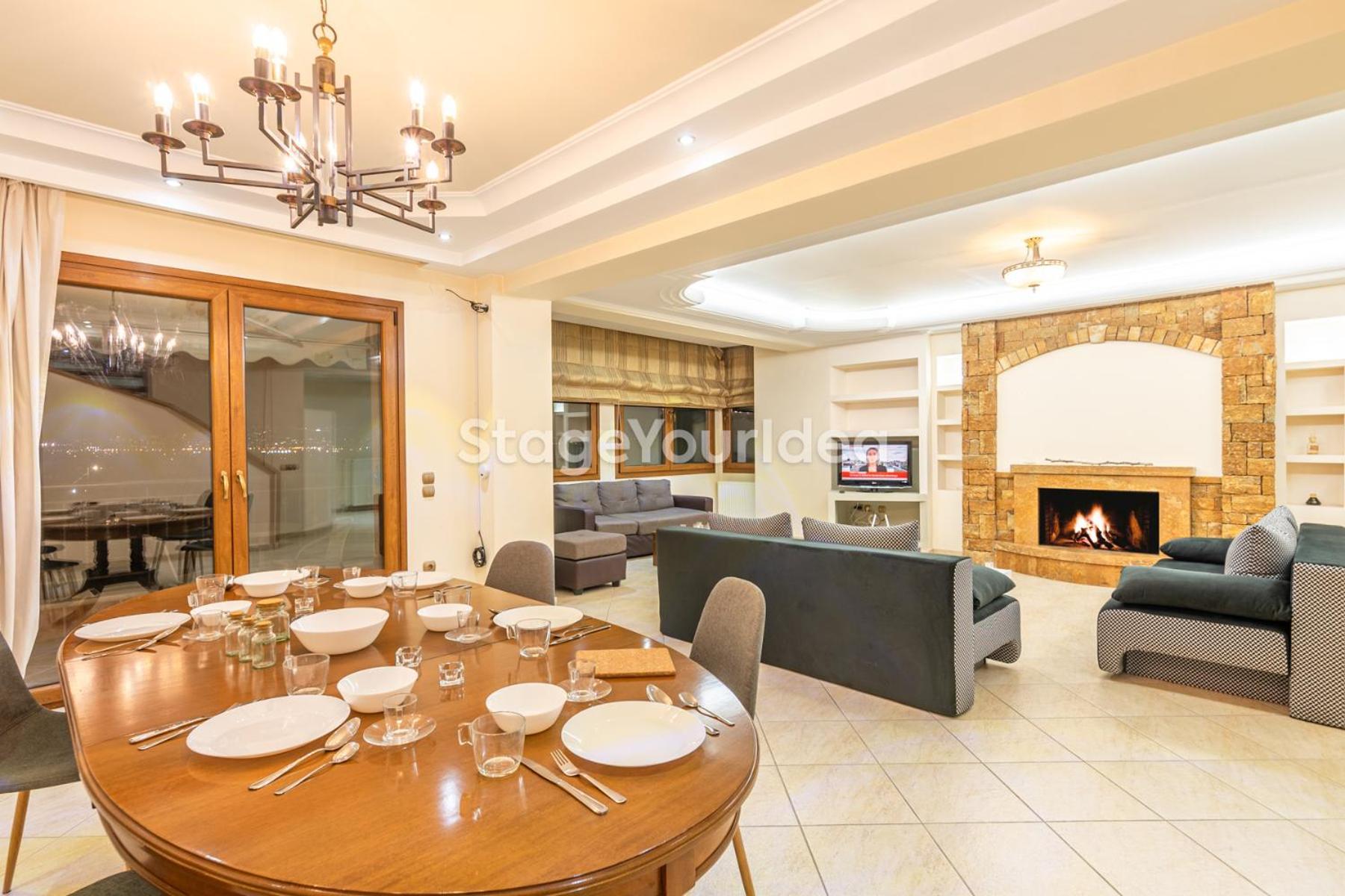 Luxury Appartment, Only 7 Minutes From Thessaloniki Airport And 15 Minutes From City Center ,For 8-23 People Also For Gatherings And Parties Neon Rysion المظهر الخارجي الصورة